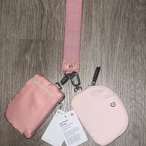 Lululemon Athletica Blush and Rose Key & Card Holder Set